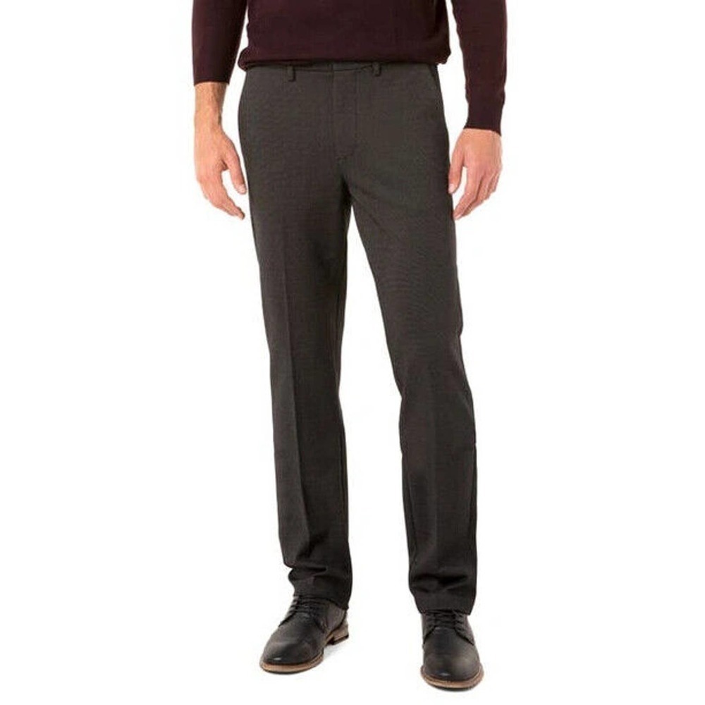 Liverpool Size 40x30 Saville Slim Fit Knit Pants In Black Pin Dot